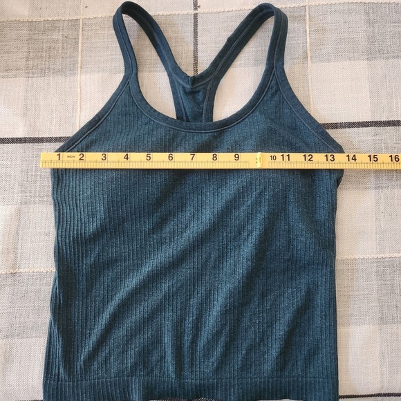SOLD!! YOGA Tank Top Women Racerback Athletic‎ Ribbed Camisole Bra XXS 30" max - Picture 6 of 7